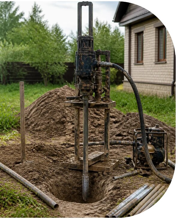 Бурение и обустройство абиссинской скважины в Иркутске